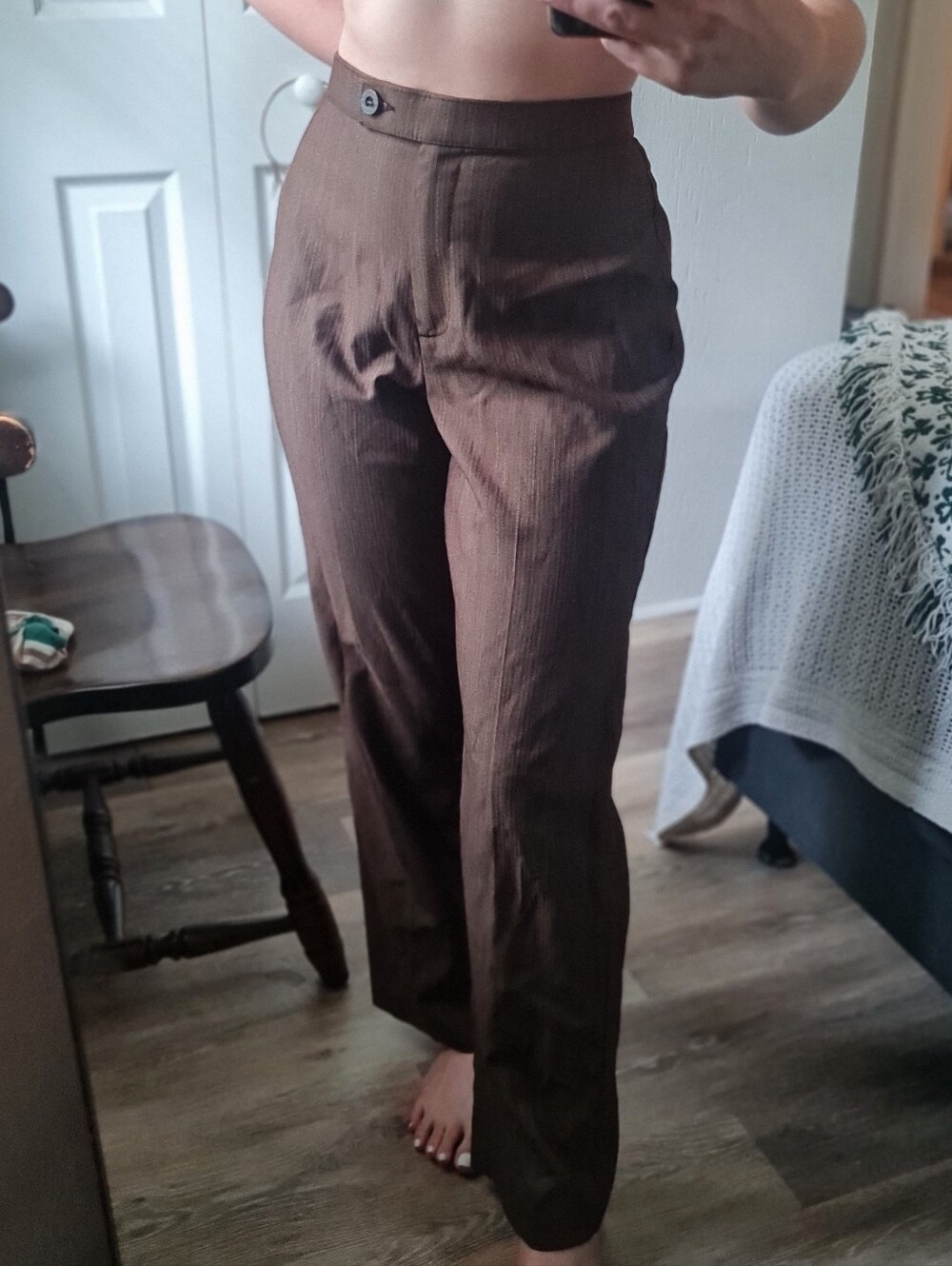 Classic Brown Women's Straight-Leg Pants